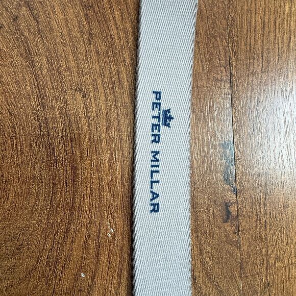 Peter Millar Embroidered Belt Men 40 Canvas Buckle USA - Picture 3 of 5